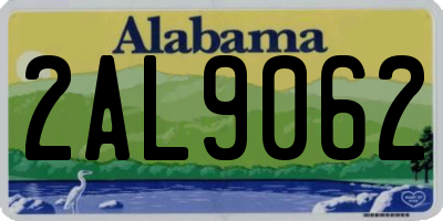 AL license plate 2AL9062