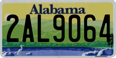 AL license plate 2AL9064