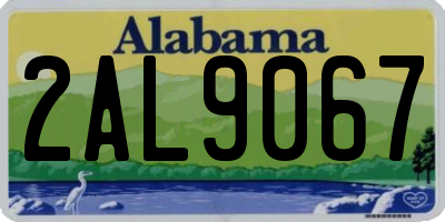AL license plate 2AL9067