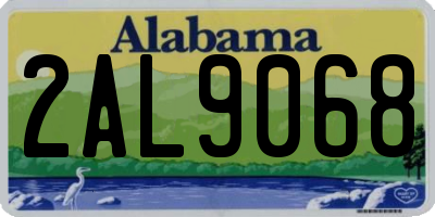 AL license plate 2AL9068