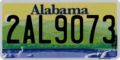 AL license plate 2AL9073