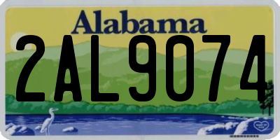 AL license plate 2AL9074
