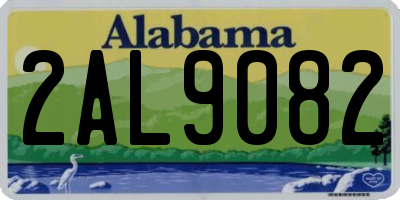 AL license plate 2AL9082