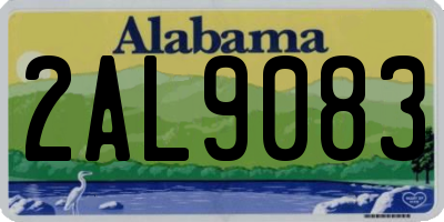 AL license plate 2AL9083