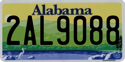 AL license plate 2AL9088