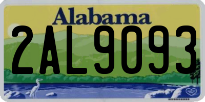 AL license plate 2AL9093