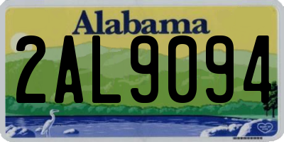 AL license plate 2AL9094