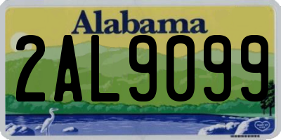 AL license plate 2AL9099