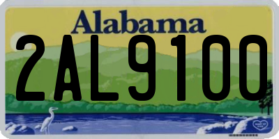 AL license plate 2AL9100