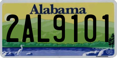 AL license plate 2AL9101