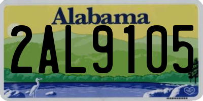 AL license plate 2AL9105