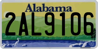 AL license plate 2AL9106