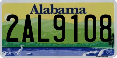 AL license plate 2AL9108