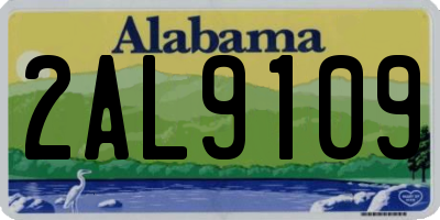 AL license plate 2AL9109