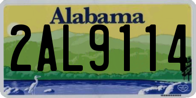AL license plate 2AL9114