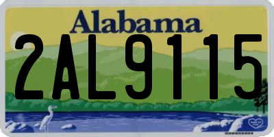 AL license plate 2AL9115