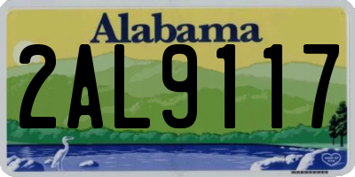 AL license plate 2AL9117