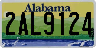 AL license plate 2AL9124