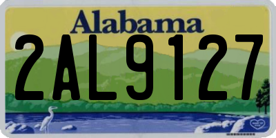 AL license plate 2AL9127