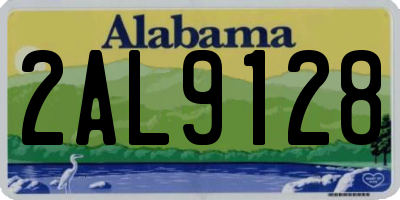 AL license plate 2AL9128