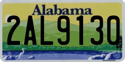 AL license plate 2AL9130