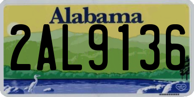 AL license plate 2AL9136