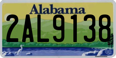 AL license plate 2AL9138