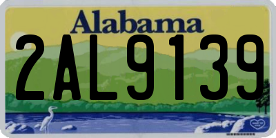 AL license plate 2AL9139