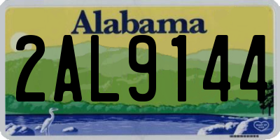 AL license plate 2AL9144