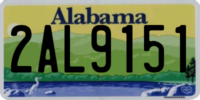 AL license plate 2AL9151