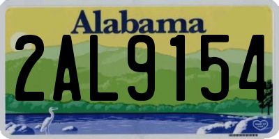 AL license plate 2AL9154