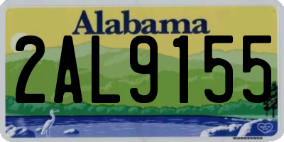 AL license plate 2AL9155