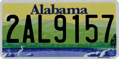AL license plate 2AL9157