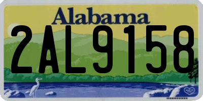AL license plate 2AL9158