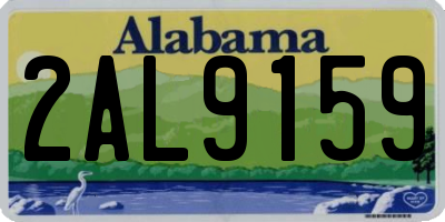 AL license plate 2AL9159