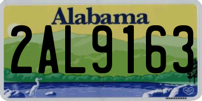 AL license plate 2AL9163