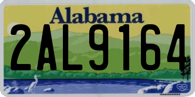 AL license plate 2AL9164