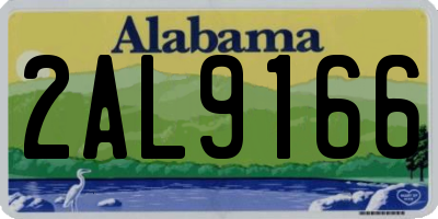 AL license plate 2AL9166