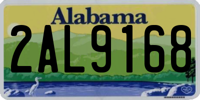 AL license plate 2AL9168