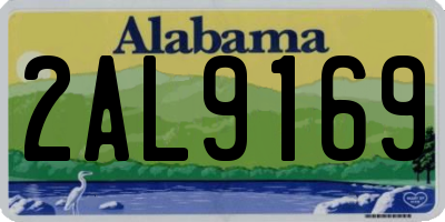 AL license plate 2AL9169