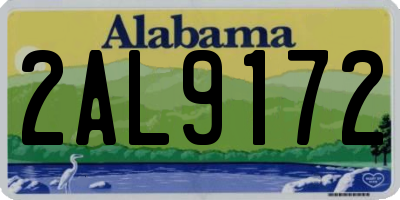 AL license plate 2AL9172