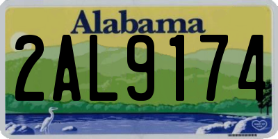 AL license plate 2AL9174