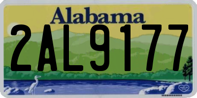 AL license plate 2AL9177