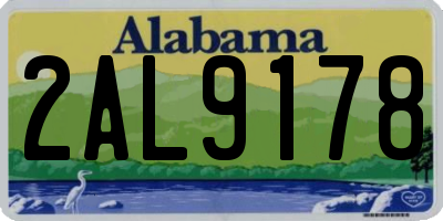 AL license plate 2AL9178