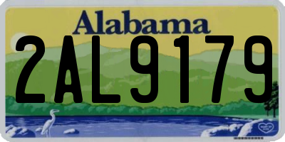AL license plate 2AL9179