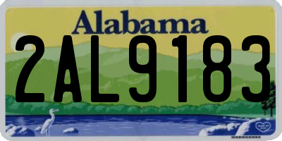 AL license plate 2AL9183