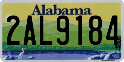 AL license plate 2AL9184