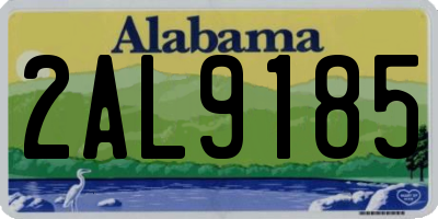 AL license plate 2AL9185
