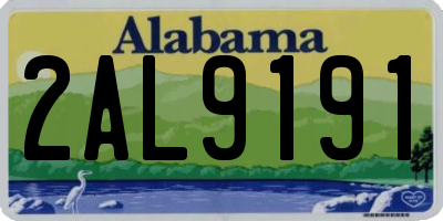 AL license plate 2AL9191
