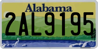 AL license plate 2AL9195